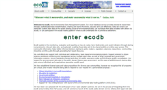 Desktop Screenshot of ecodb.com